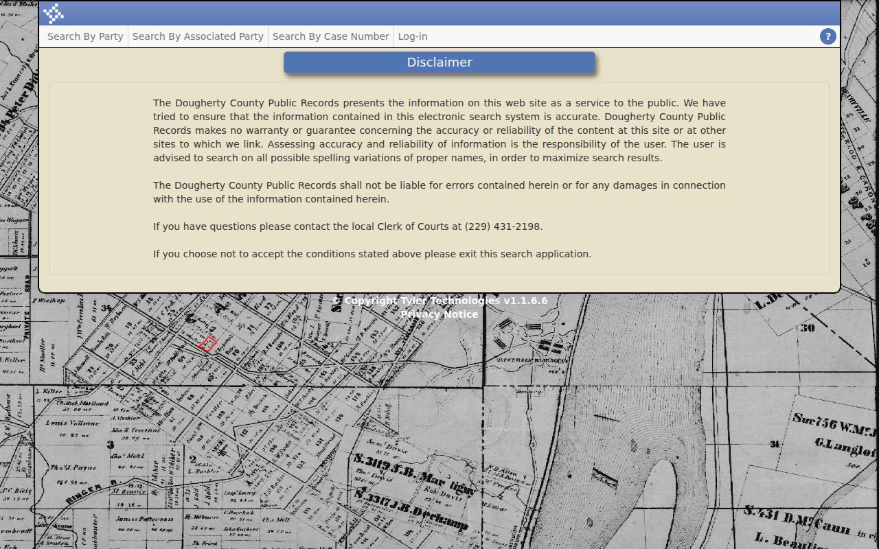 Dougherty County warrant search CM Web Search entry