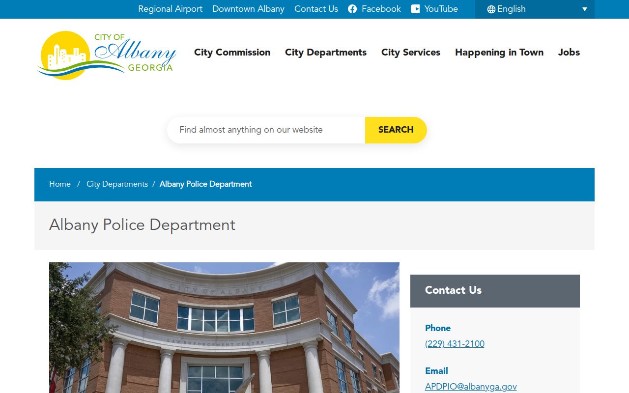 Albany warrant records source at Albany Police Department